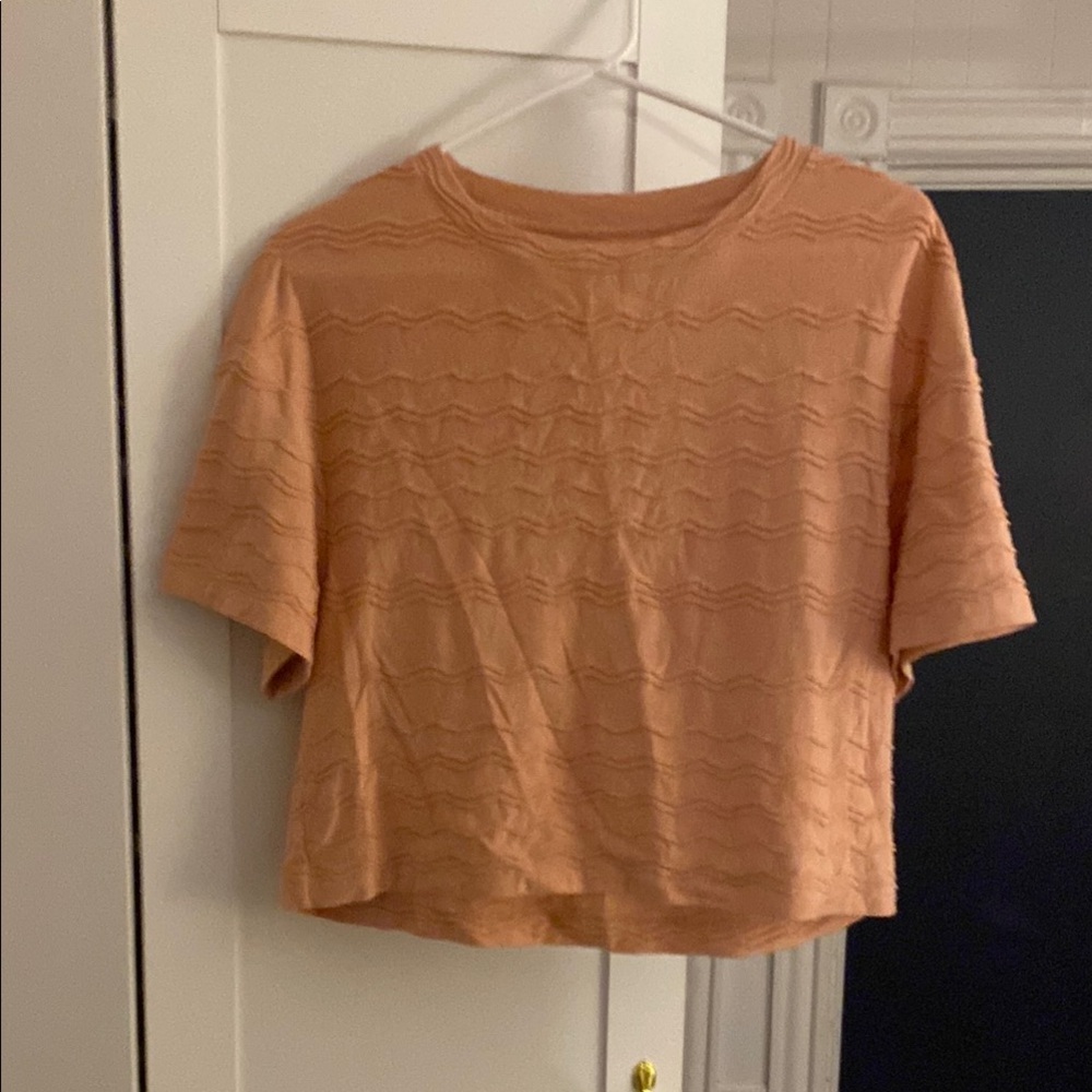 Madewell - Peachy Pink Crop Top Tee